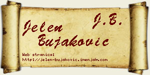 Jelen Bujaković vizit kartica
